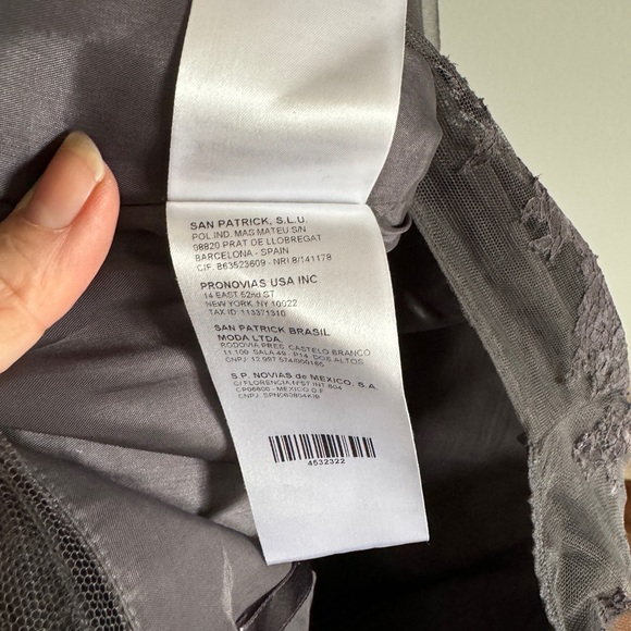 Pronovias Barcelona charcoal grey gown - Picture 7 of 12